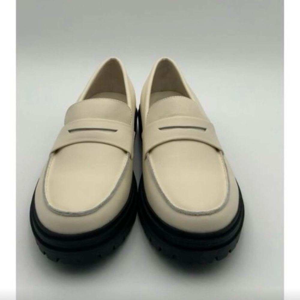 Quince Italian Leather Bone Lug Sole Loafers 9.5 - Picture 4 of 4